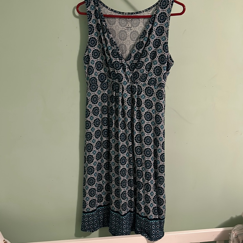 St. John’s Bay sundress.  Blue print. Size M.